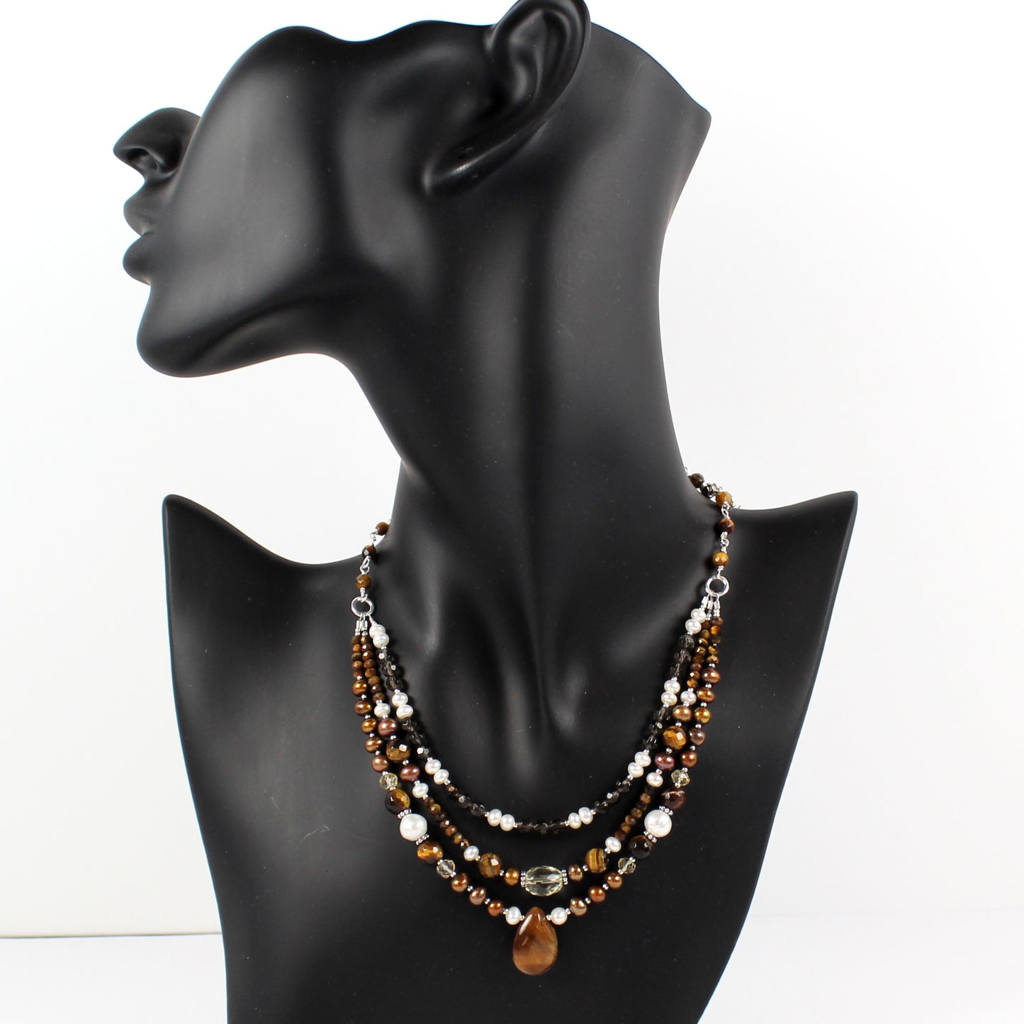 Brown Multi-Strand Necklace