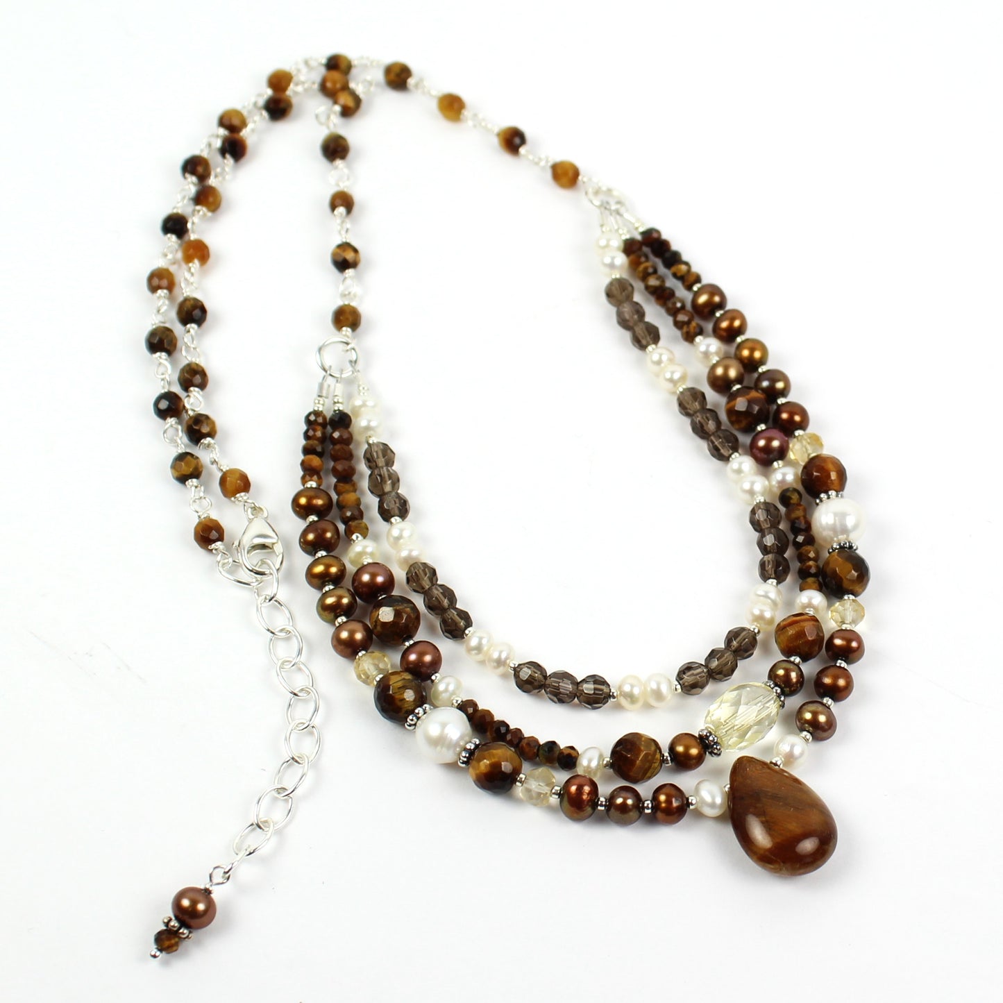 Brown Multi-Strand Necklace