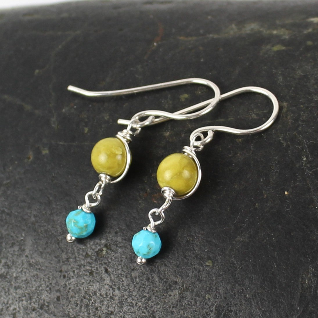 Turquoise and Turquoise Earrings