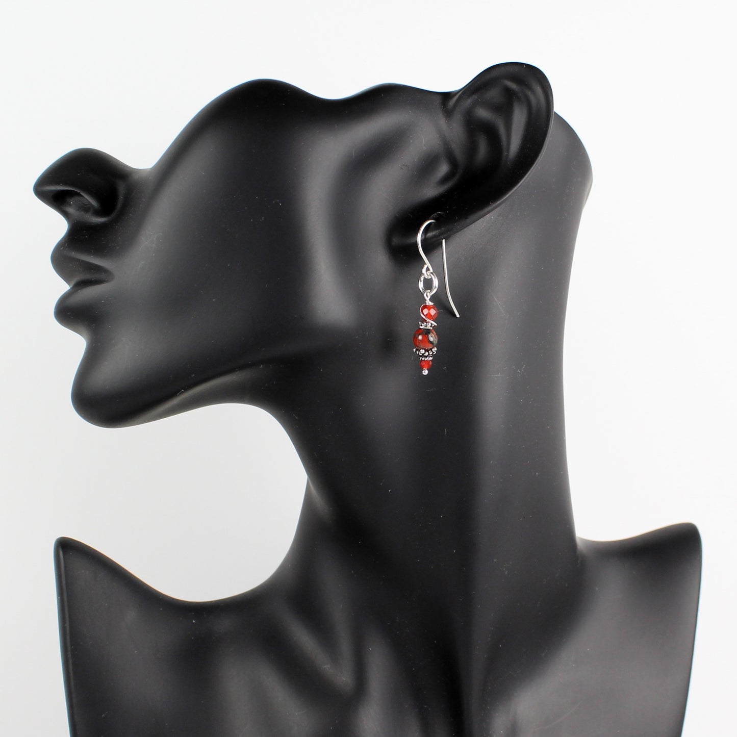 Brecciated Jasper and Carnelian Earrings