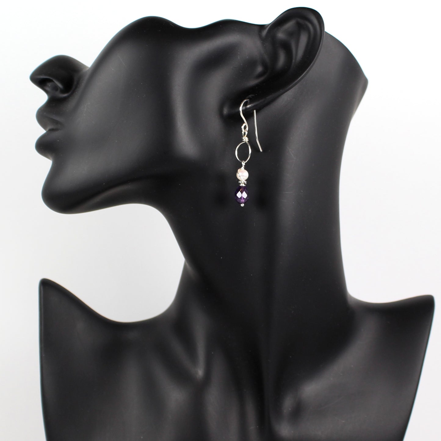 Amethyst and Pearl Earrings