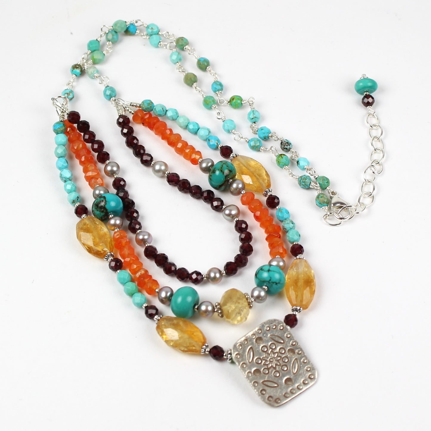 Colorful Multi Strand Necklace