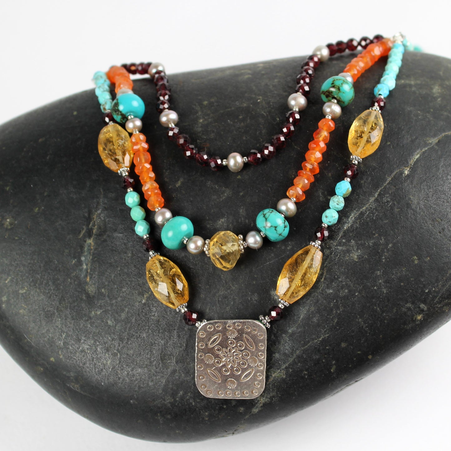 Colorful Multi Strand Necklace