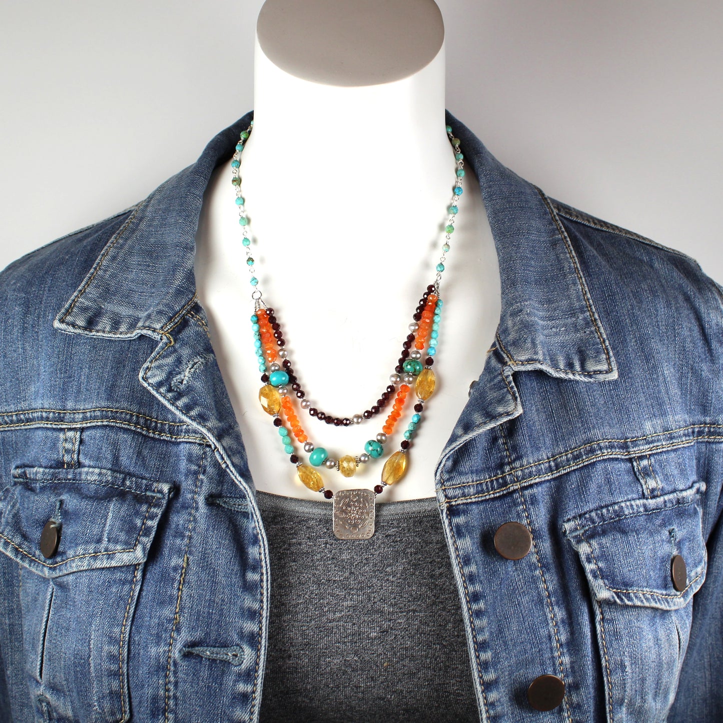 Colorful Multi Strand Necklace