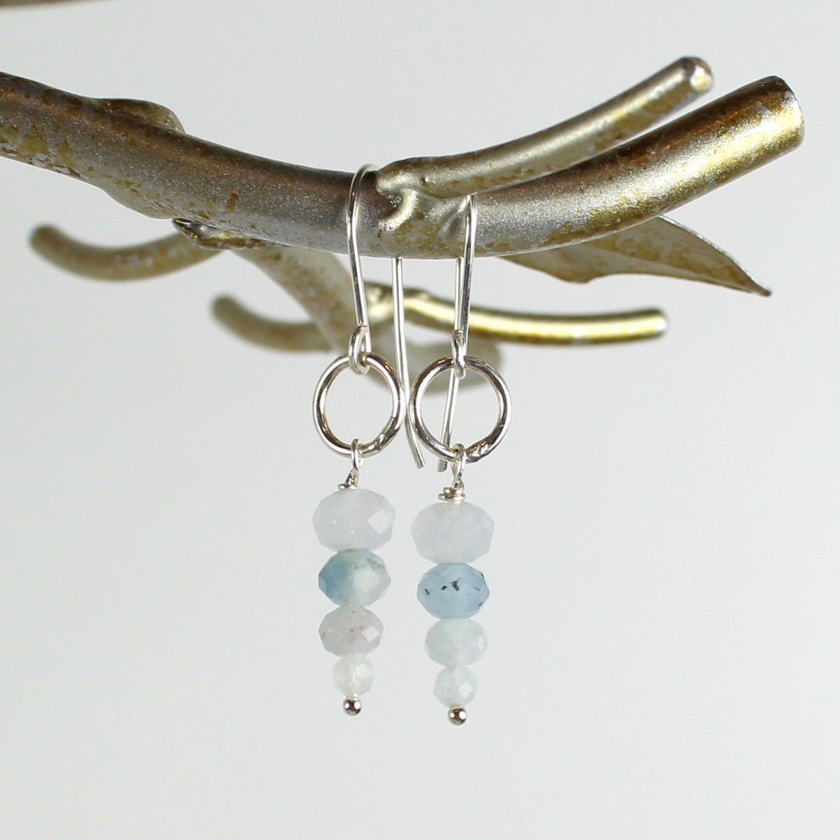 Aquamarine Tower Earrings