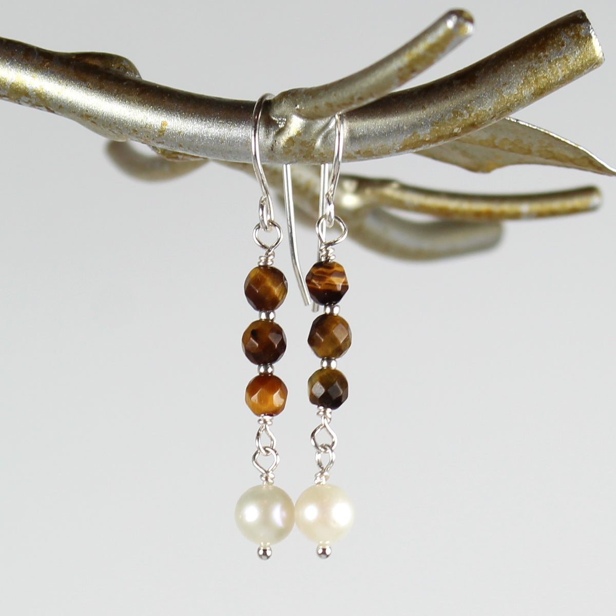 Tiger Eye Stack Earrings