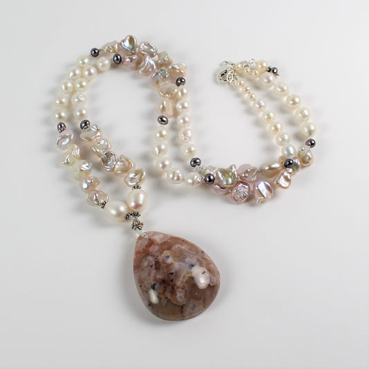 Pearl and Agate Necklace