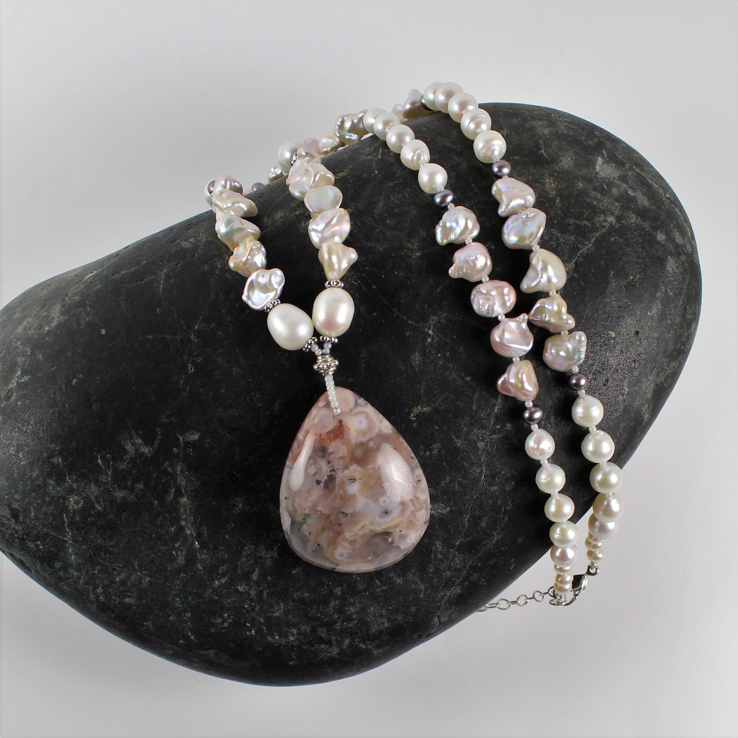 Pearl and Agate Necklace