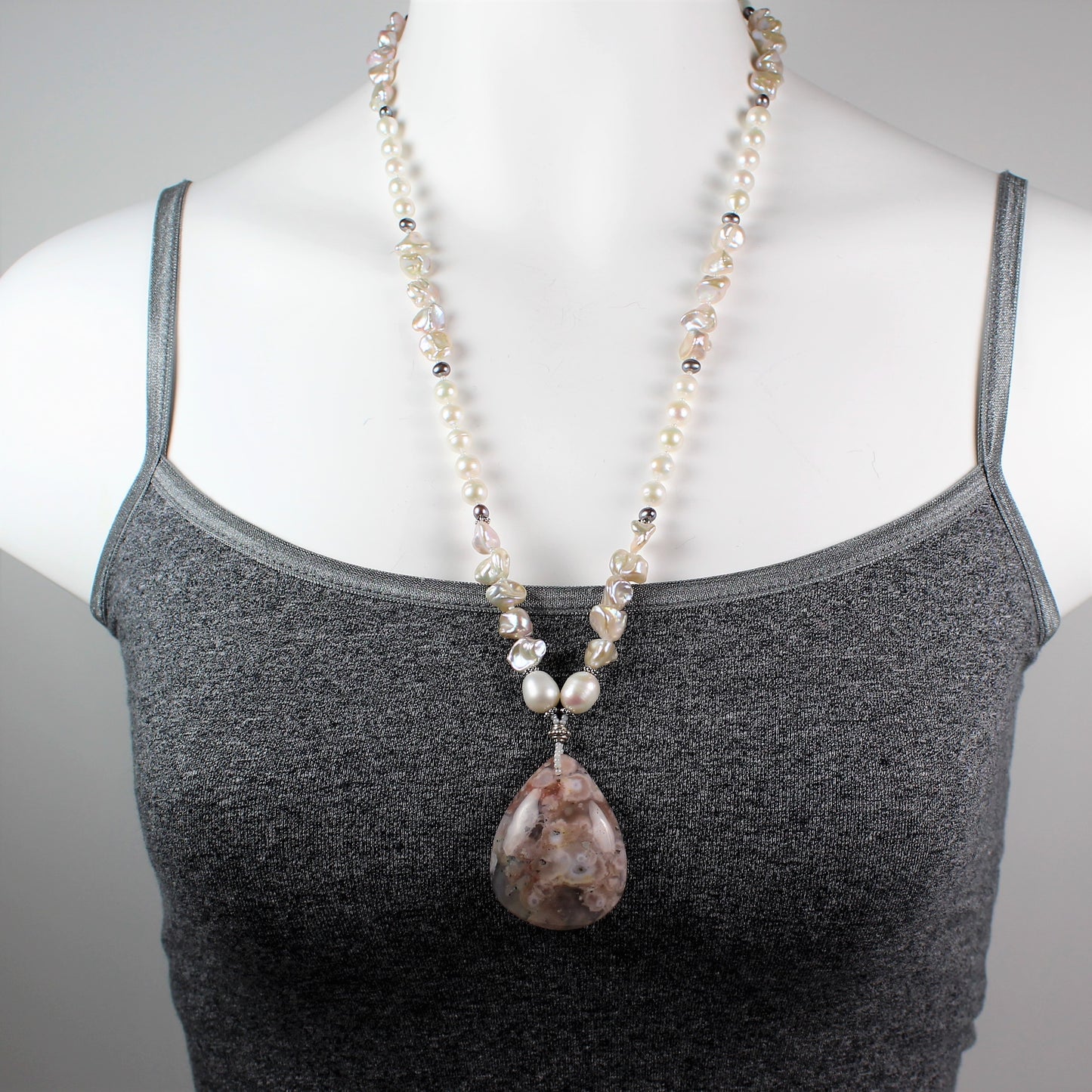 Pearl and Agate Necklace