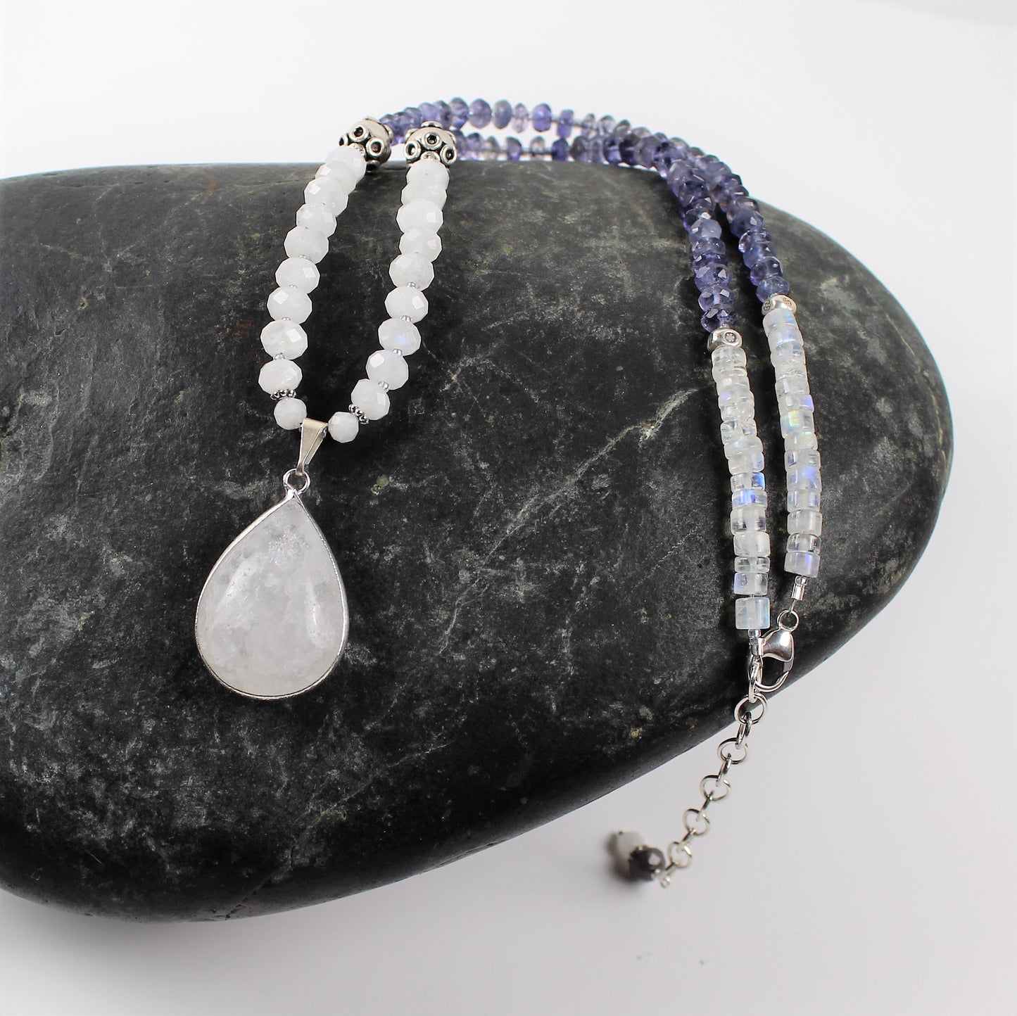 Moonstone and Iolite Necklace