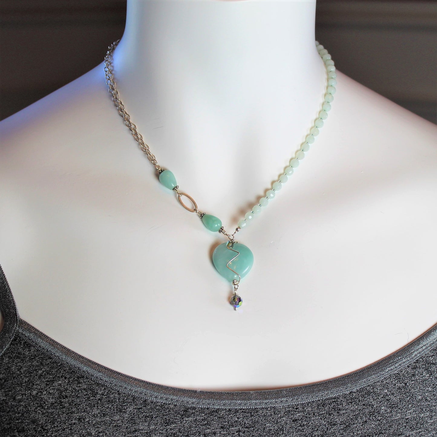 Heart Shaped Aventurine Necklace