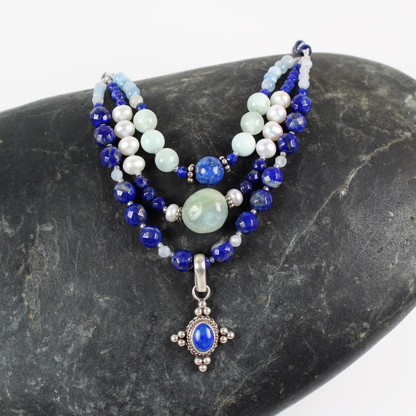 Lapis 3-Strand Necklace