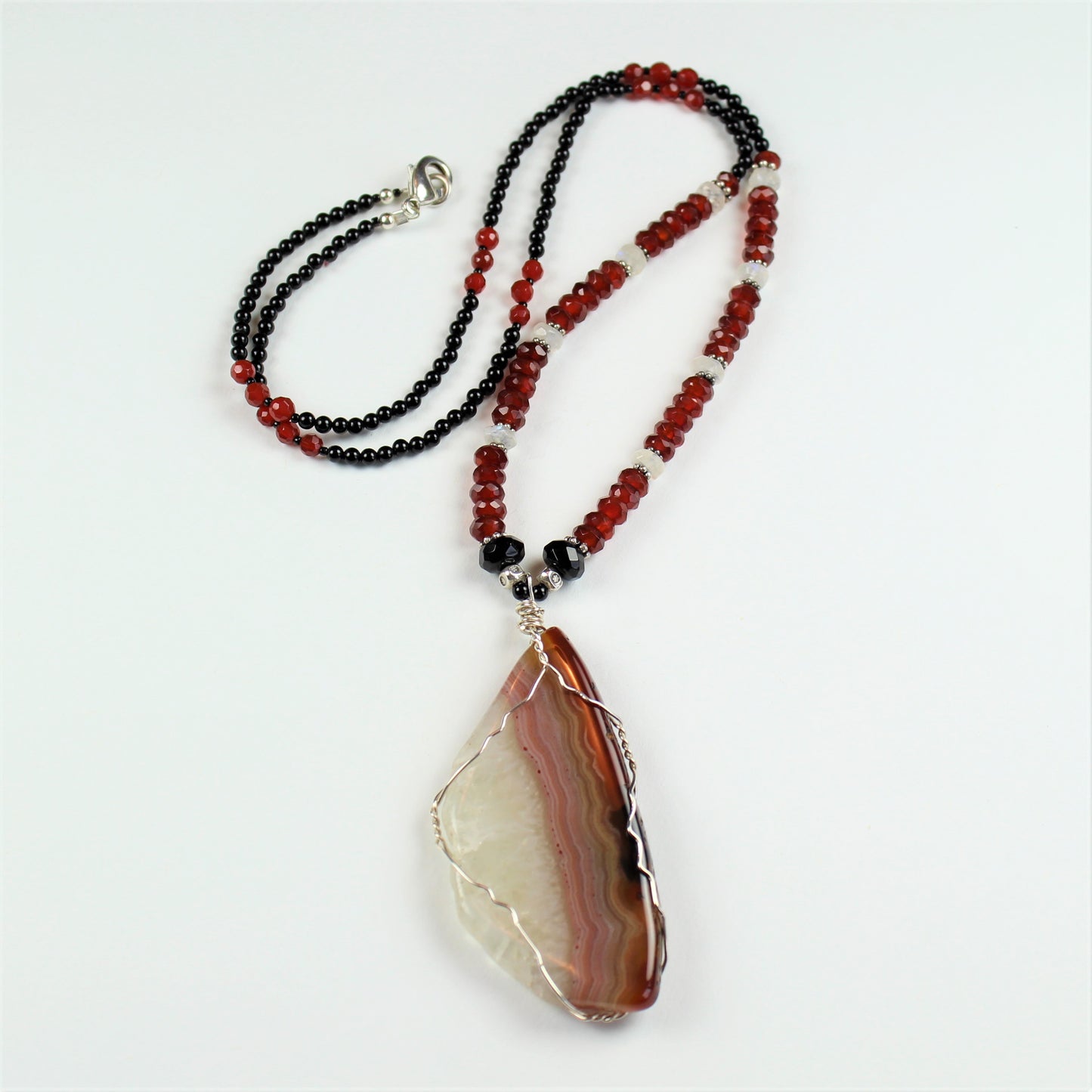 Red Agate Slice Necklace