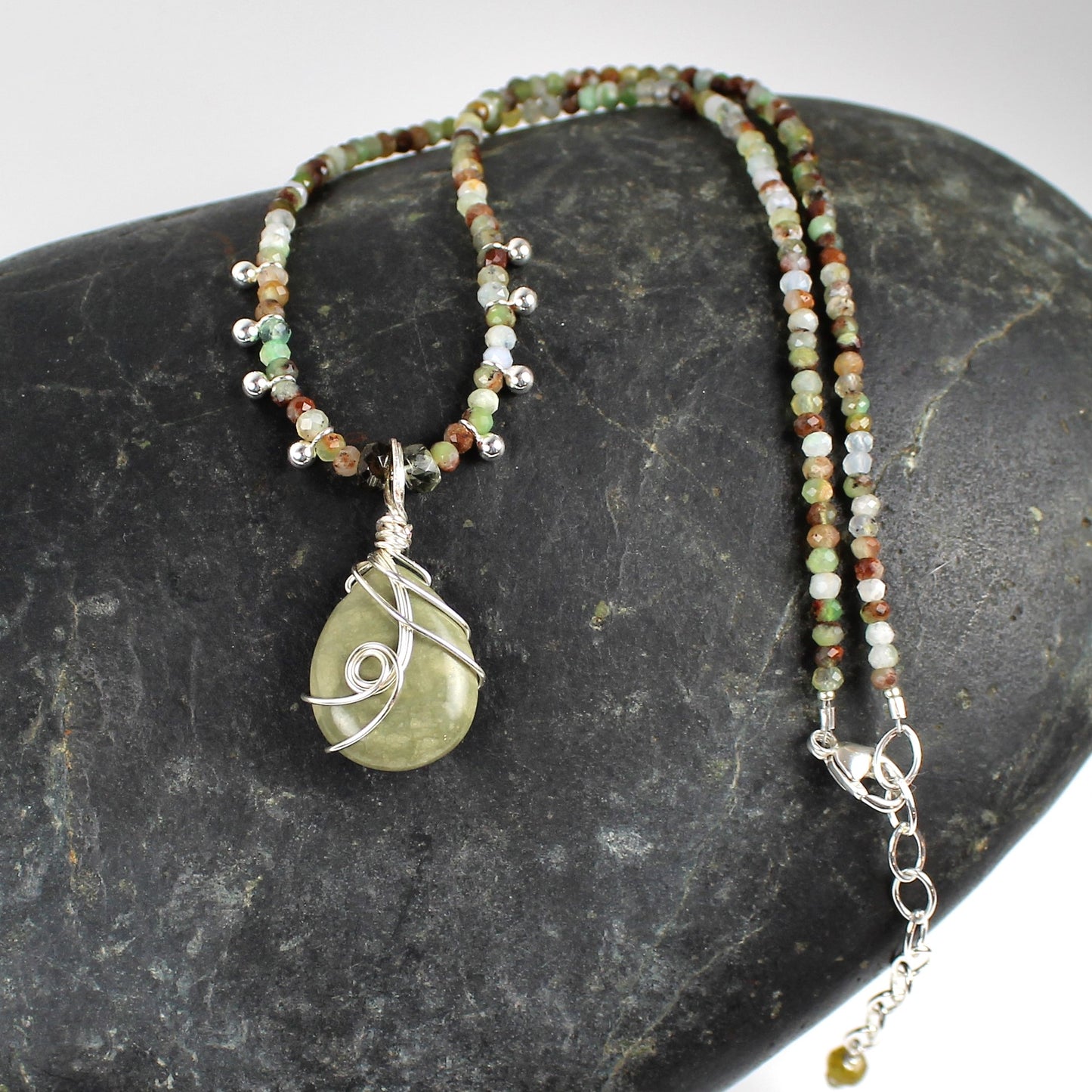 Green Teardrop Necklace