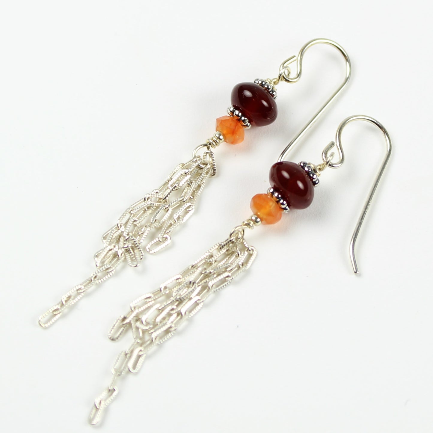 Carnelian Chain Earrings