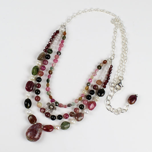 Tourmaline 3-Strand Necklace