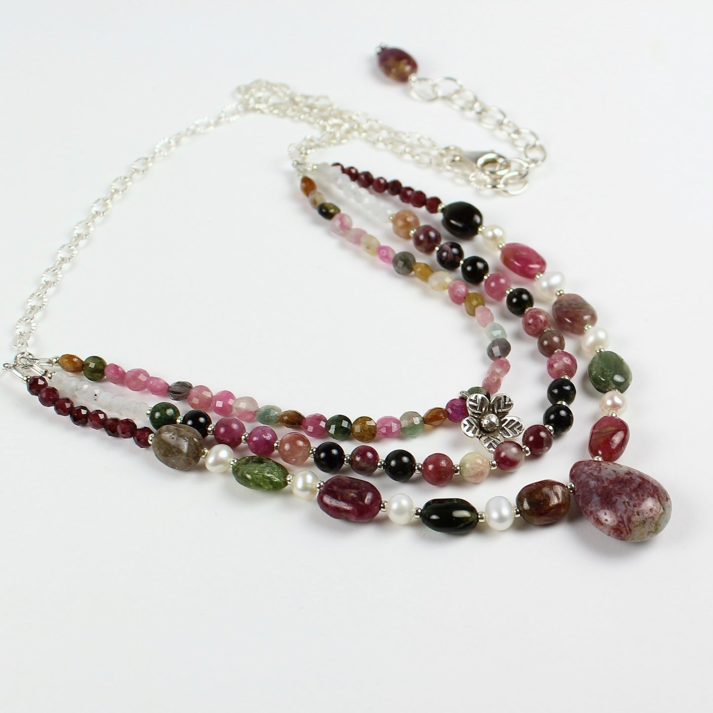 Tourmaline 3-Strand Necklace