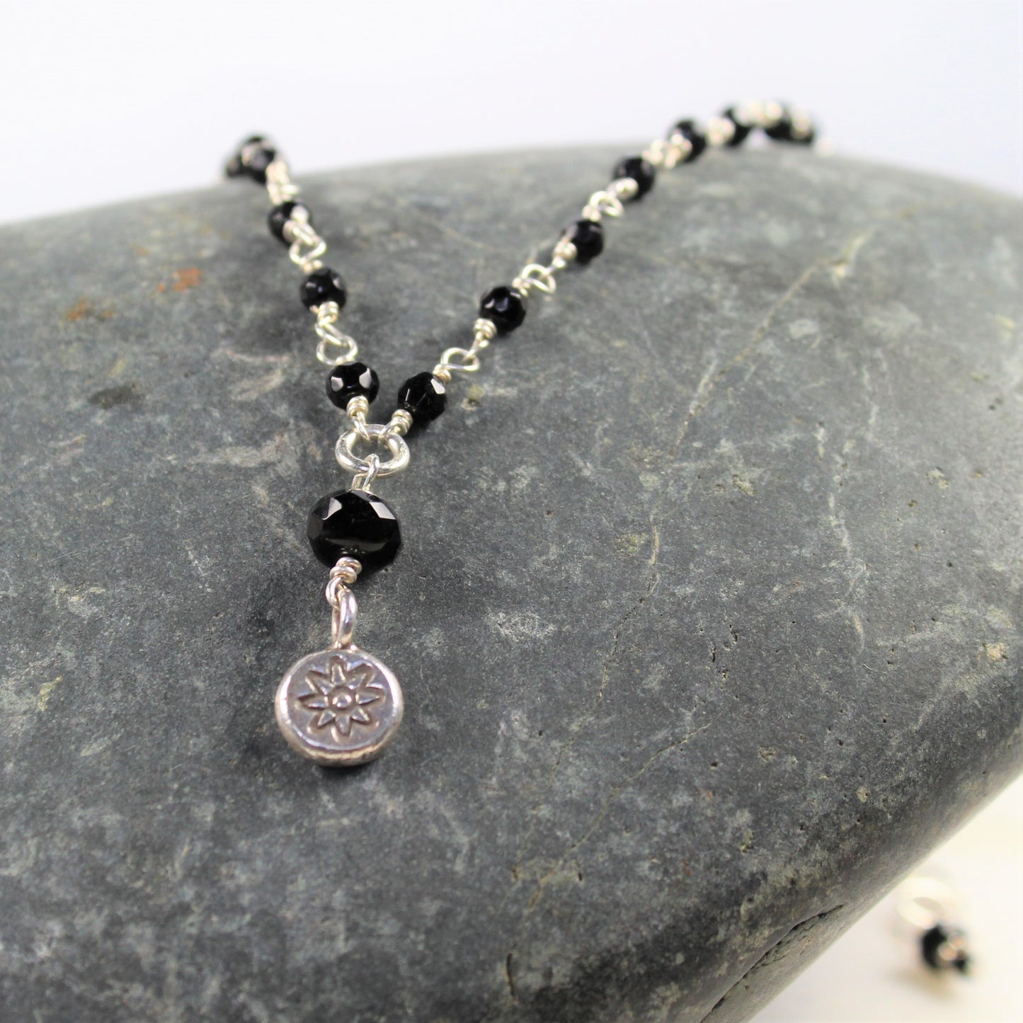 Wire Wrapped Onyx Necklace