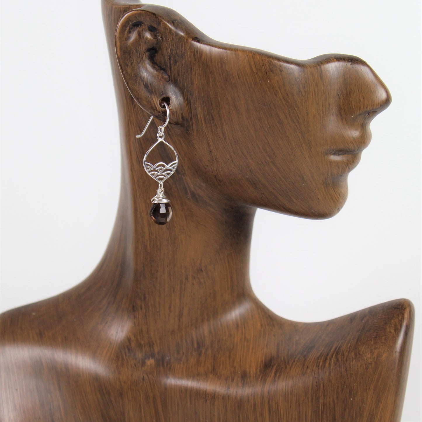 Smoky Quartz Pillow Earrings