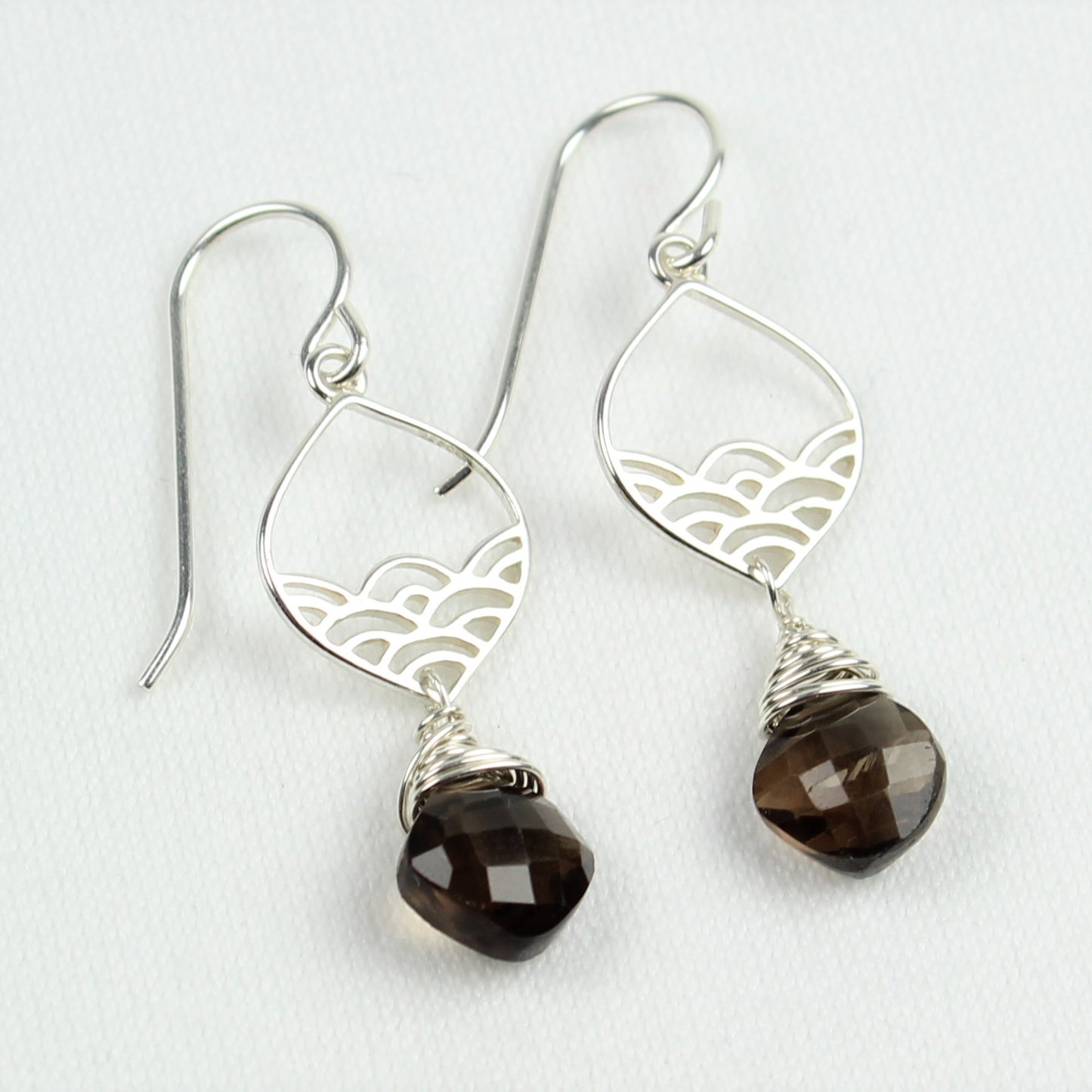 Smoky Quartz Pillow Earrings