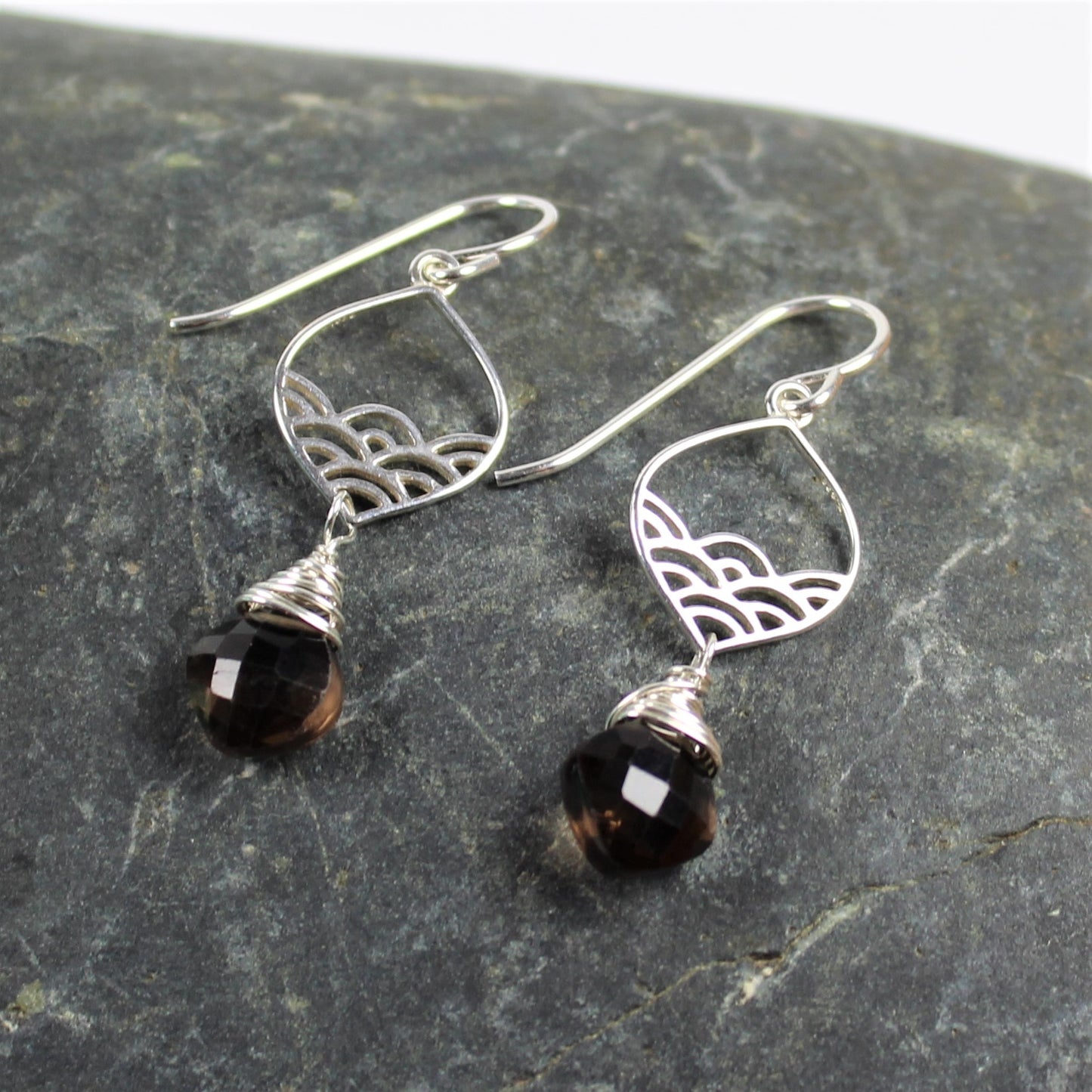 Smoky Quartz Pillow Earrings