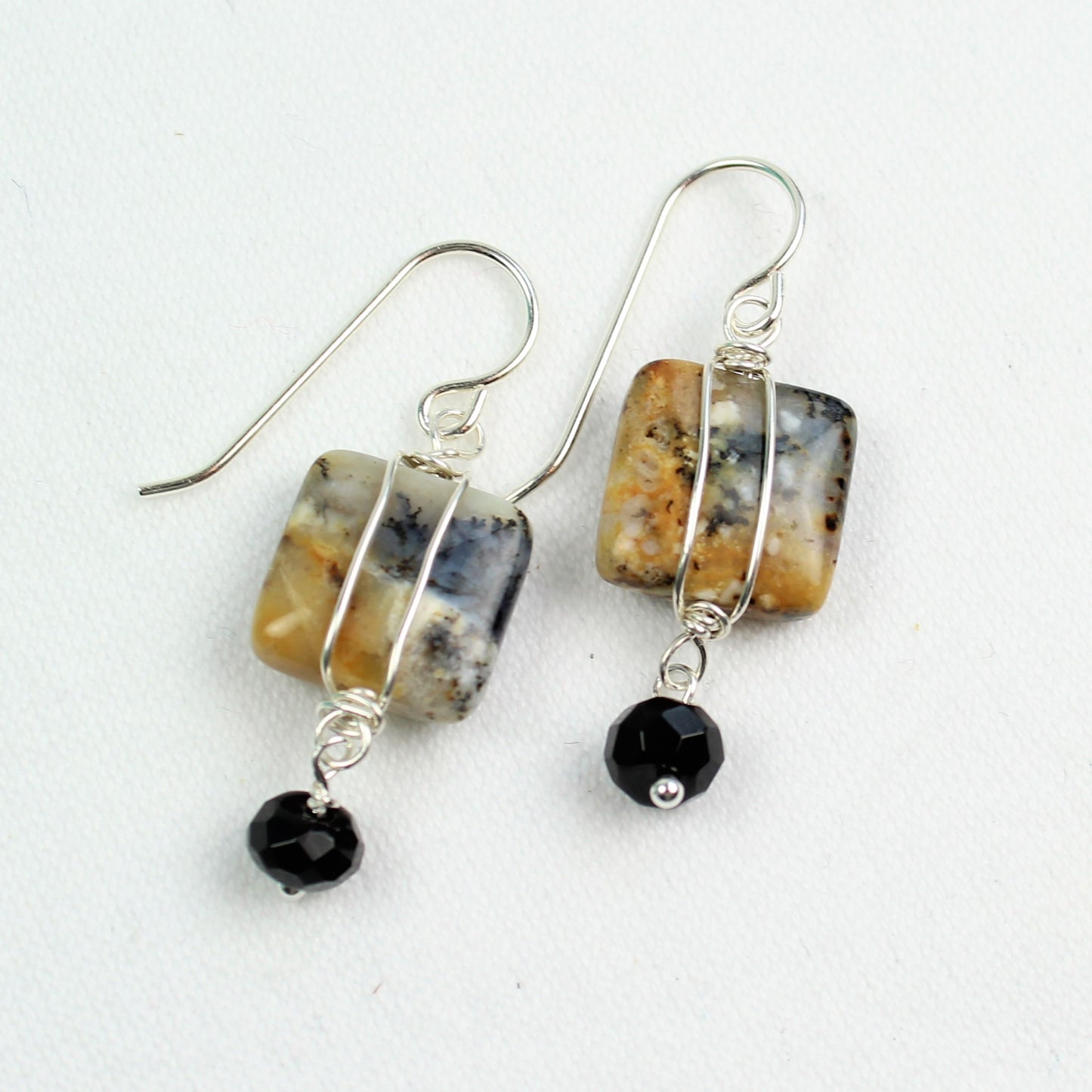 Brown and Black Jasper Earrings