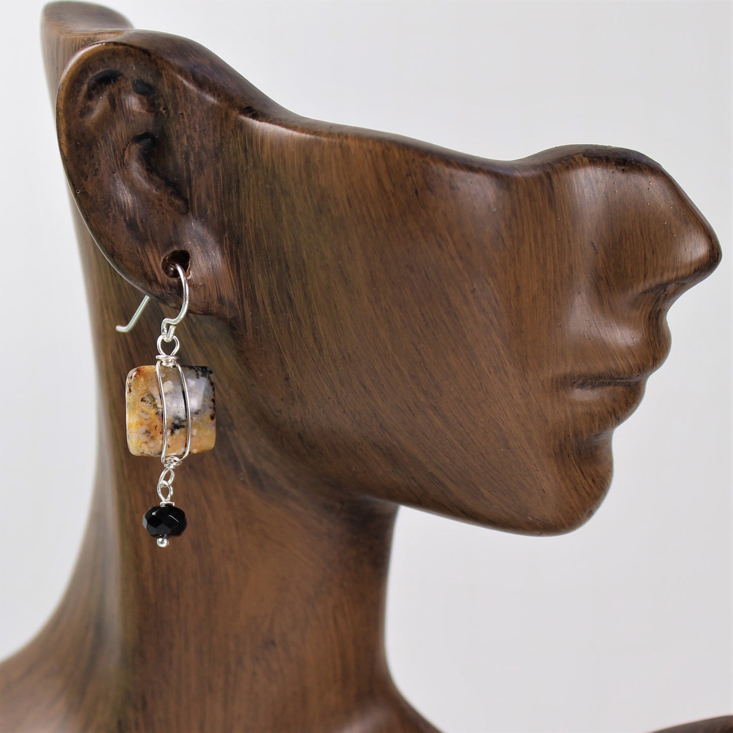 Brown and Black Jasper Earrings