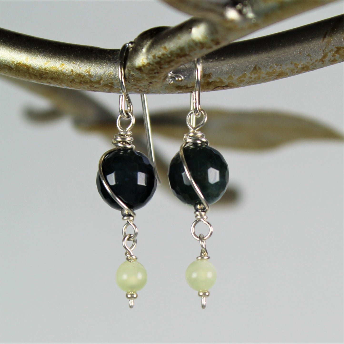 Green Fancy Agate Earrings