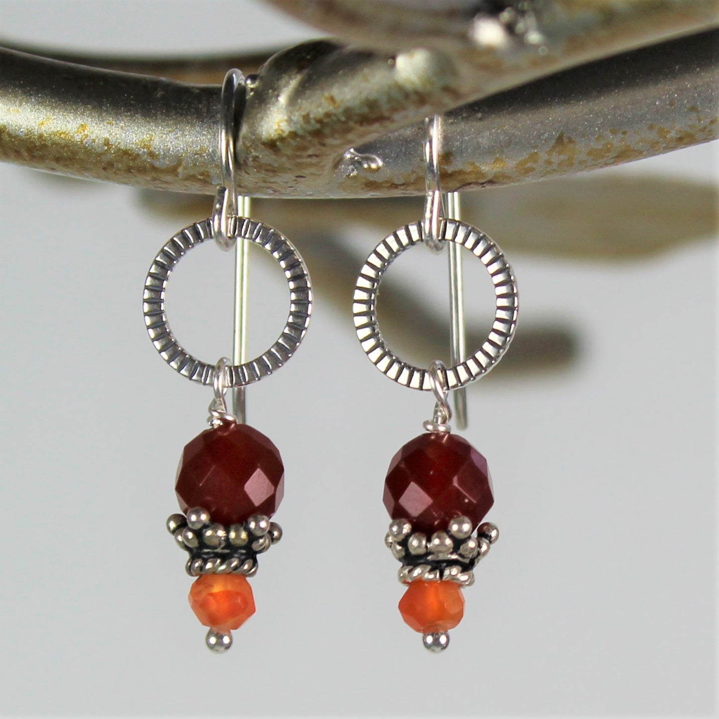 Carnelian Loop Earrings