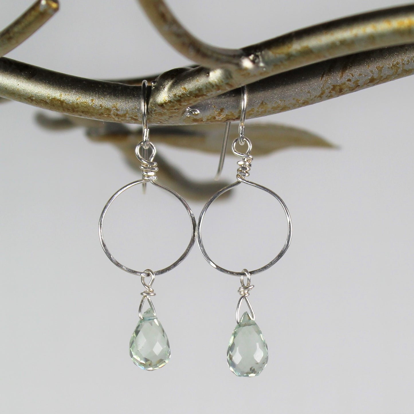 Green Amethyst Earrings