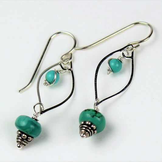 Turquoise and Turquoise Earrings