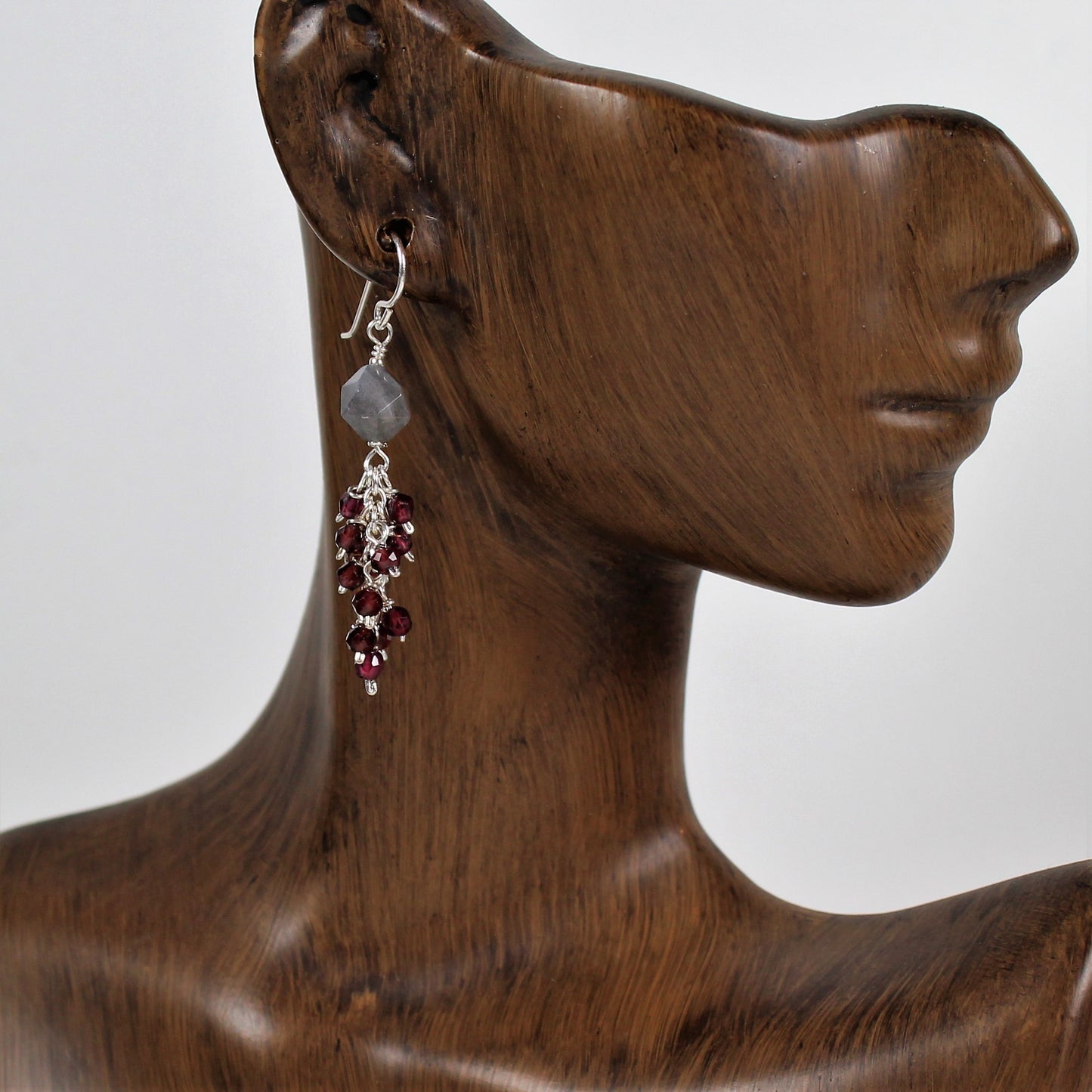 Garnet Waterfall Earrings