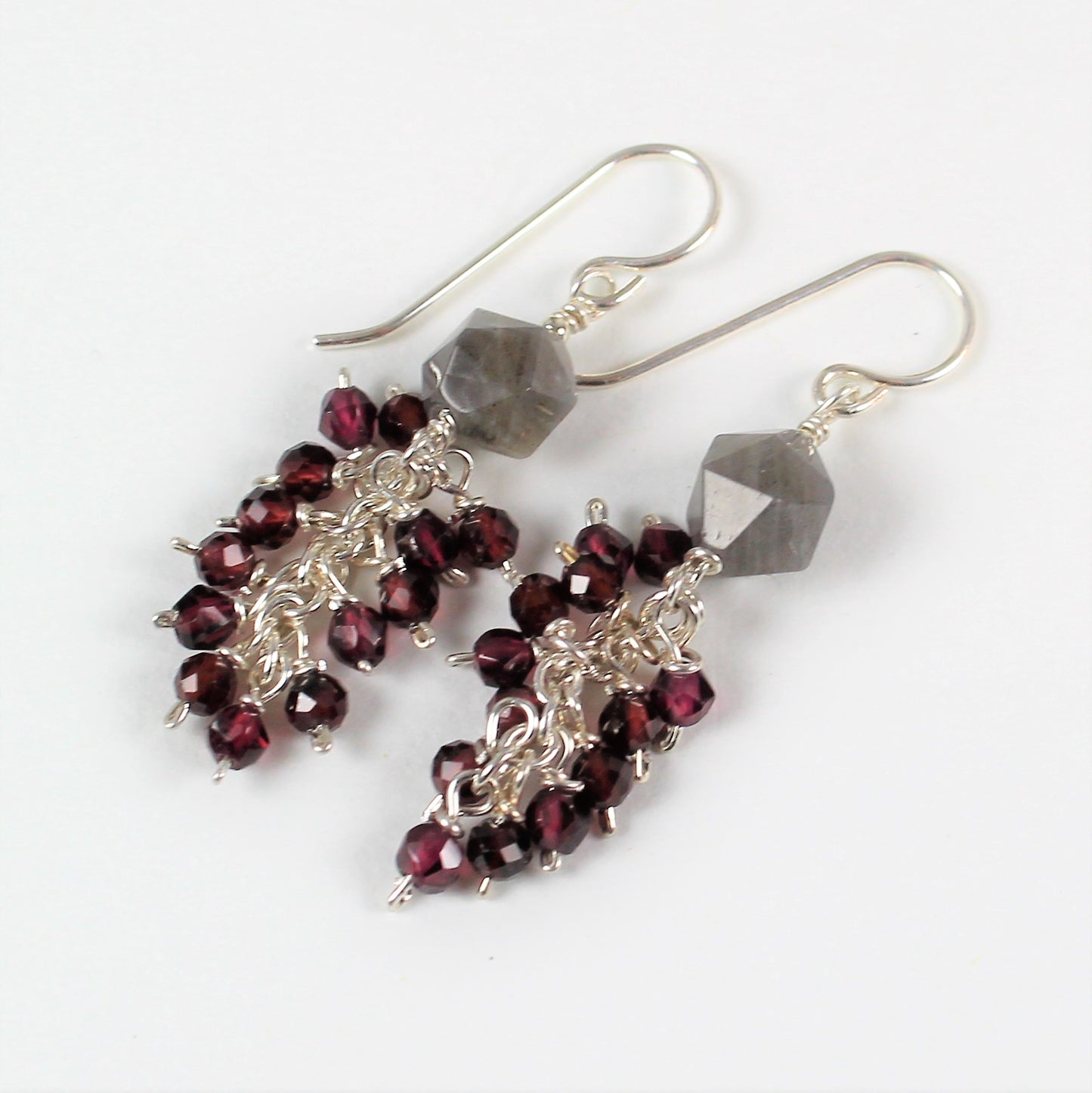 Garnet Waterfall Earrings