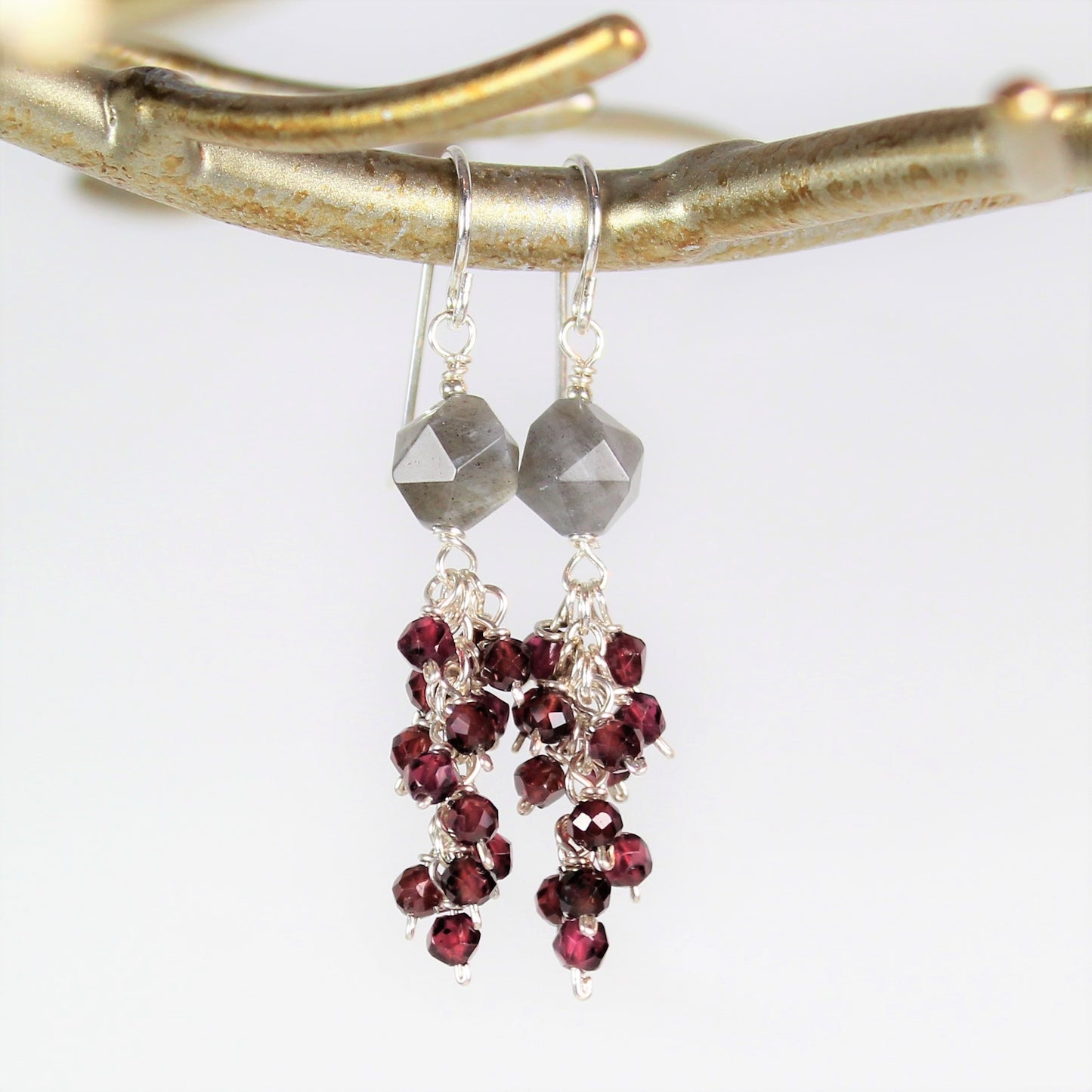 Garnet Waterfall Earrings