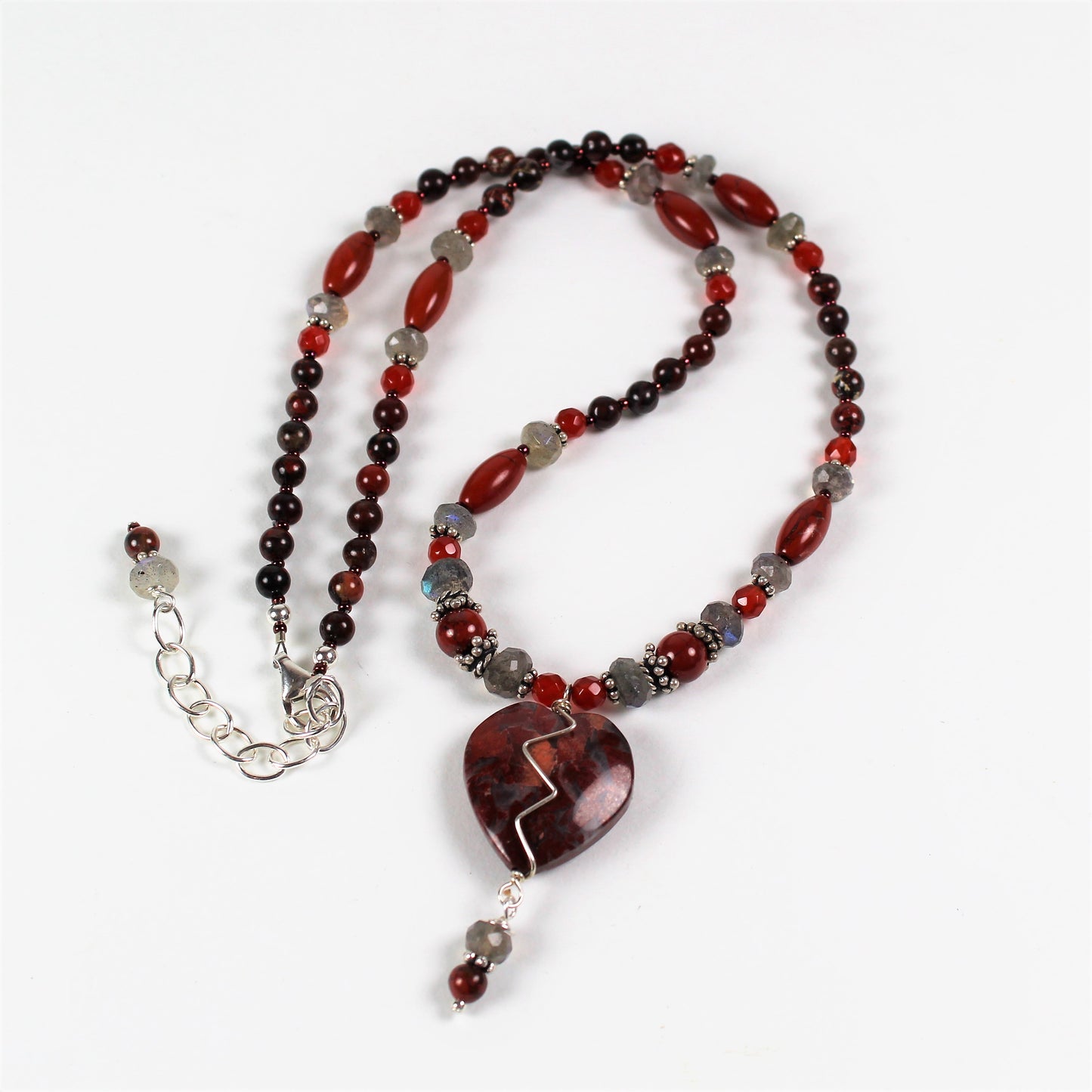 Red Jasper Heart Necklace