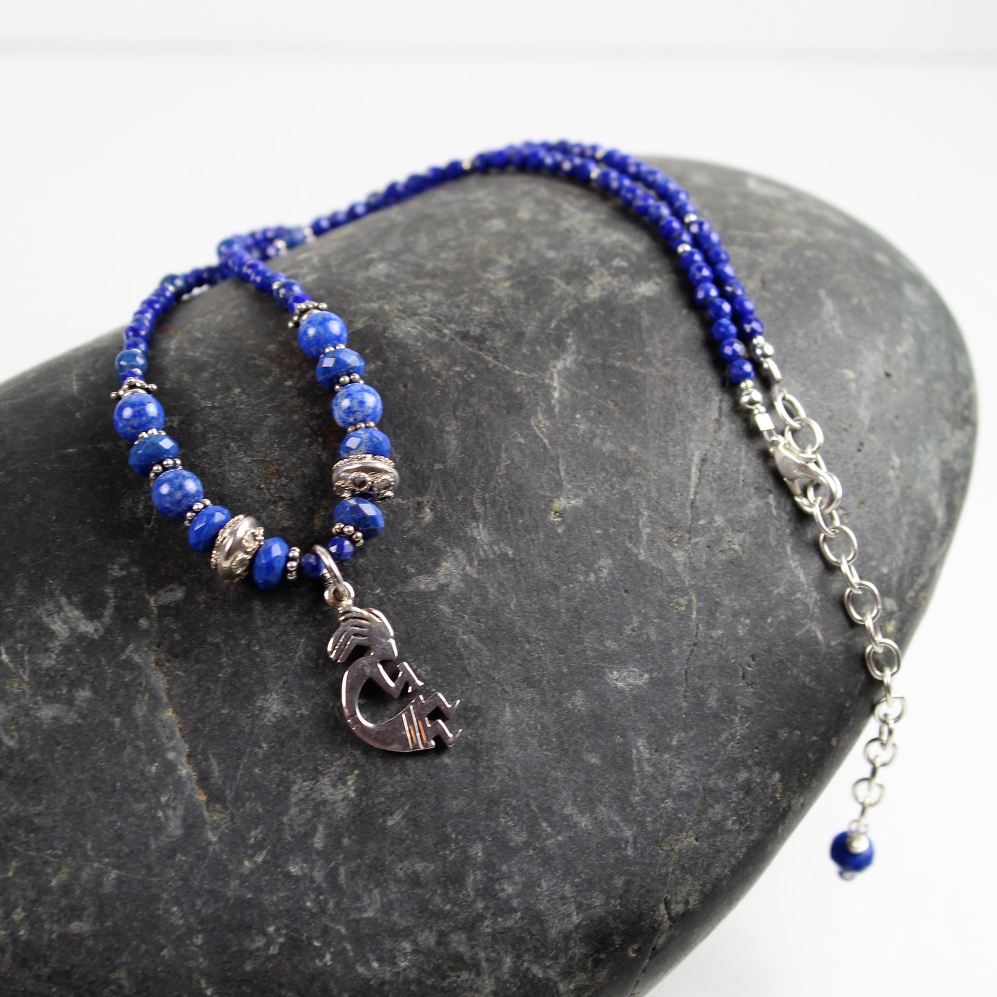 Lapis Kokopelli Necklace