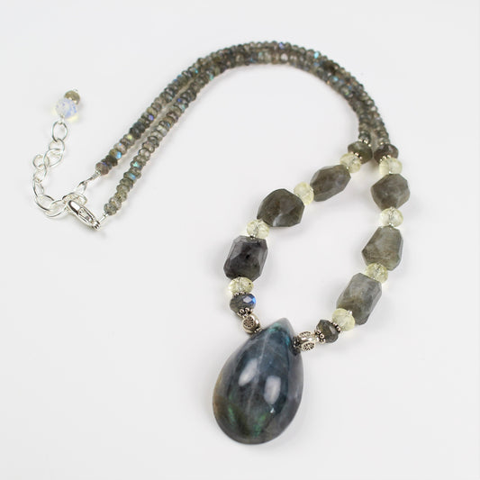 Labradorite Teardrop Necklace