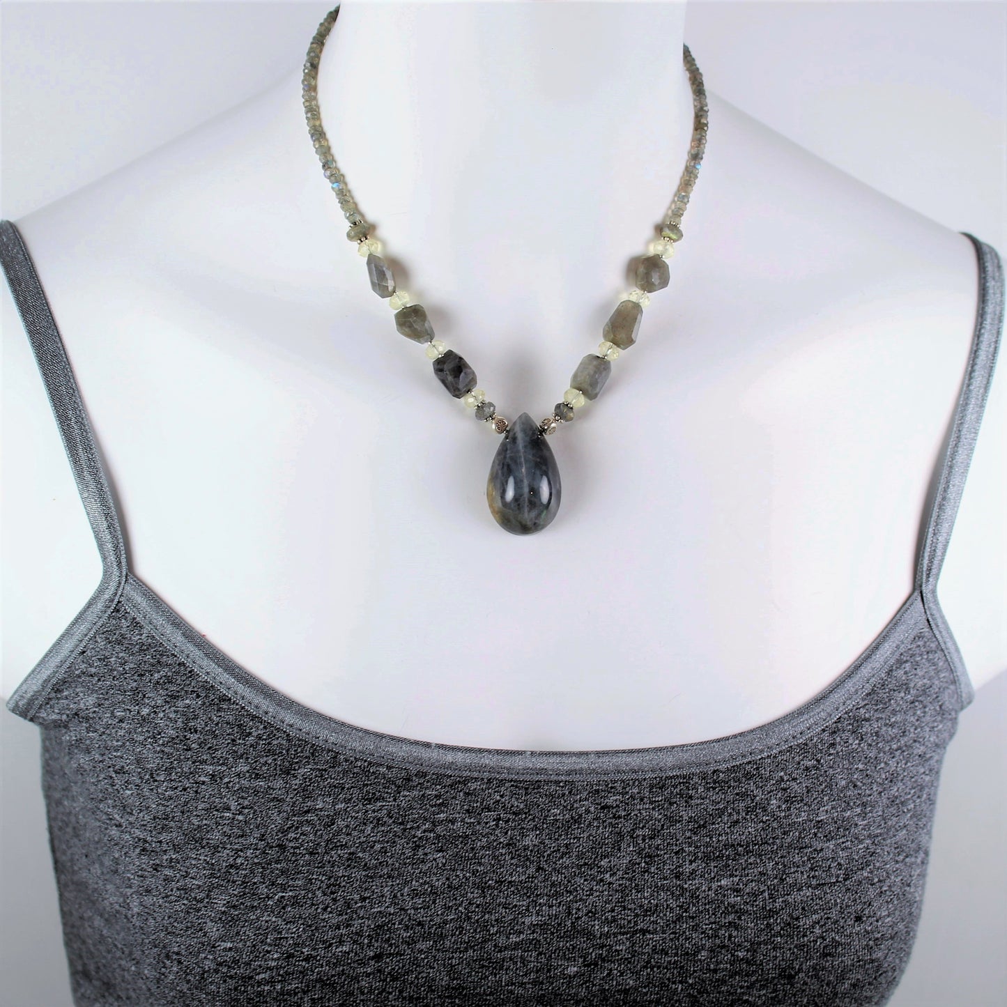 Labradorite Teardrop Necklace