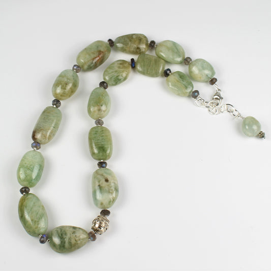 Aquamarine and Labradorite Necklace