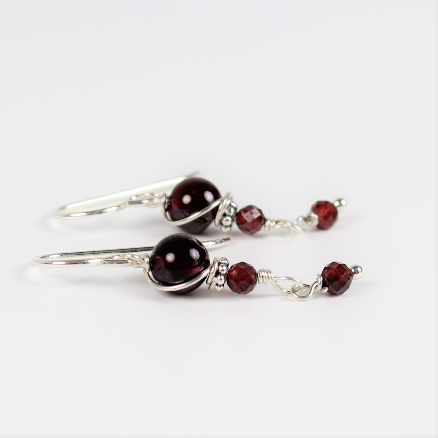 Garnet Drop Earrings