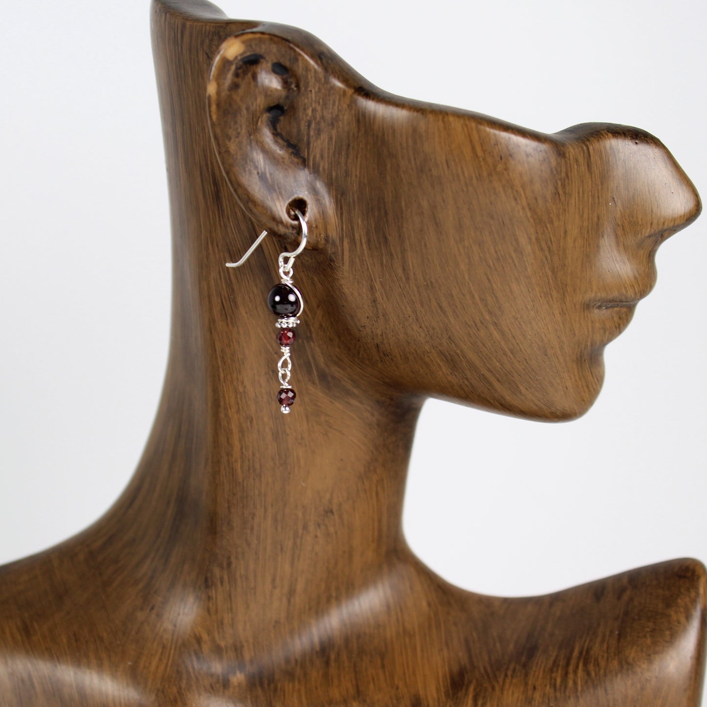 Garnet Drop Earrings