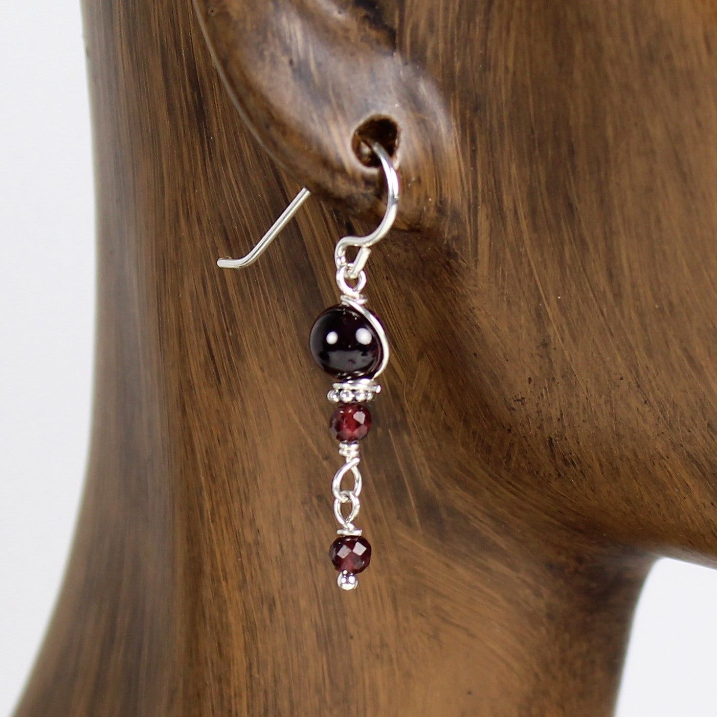 Garnet Drop Earrings