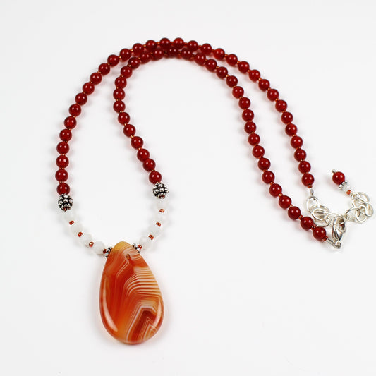 Carnelian Teardrop Necklace 3