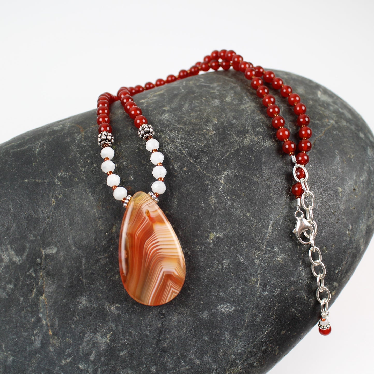 Carnelian Teardrop Necklace 3