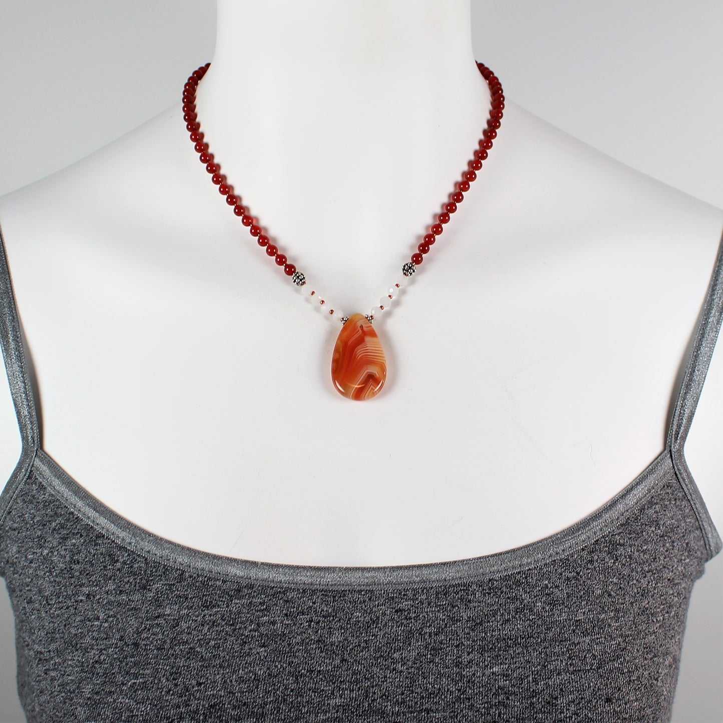 Carnelian Teardrop Necklace 3