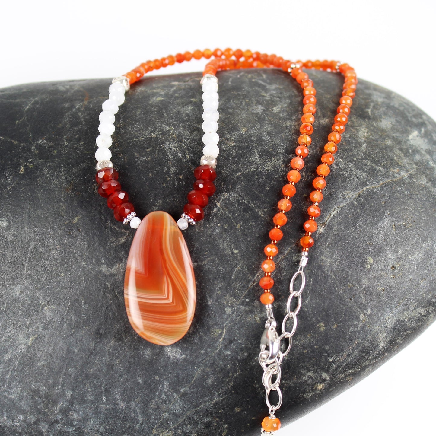 Carnelian Teardrop Necklace 5