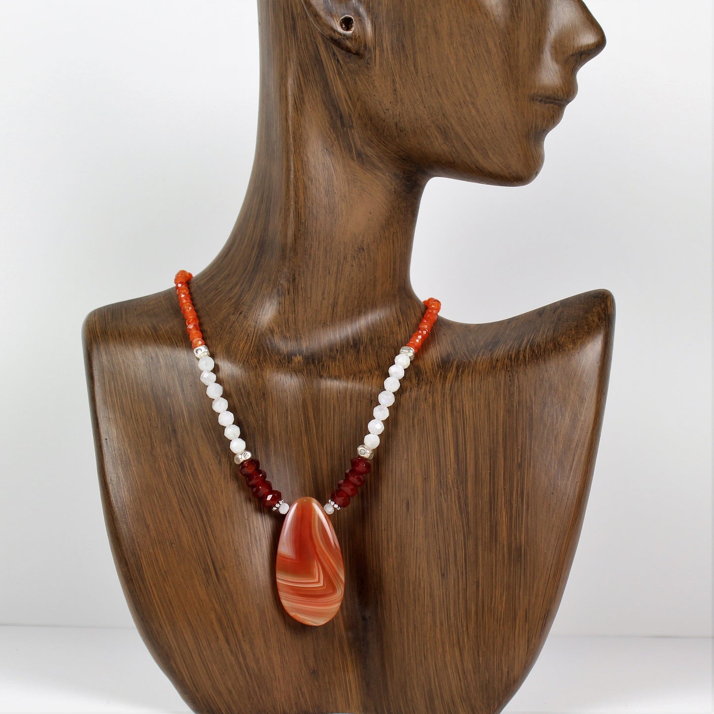 Carnelian Teardrop Necklace 5