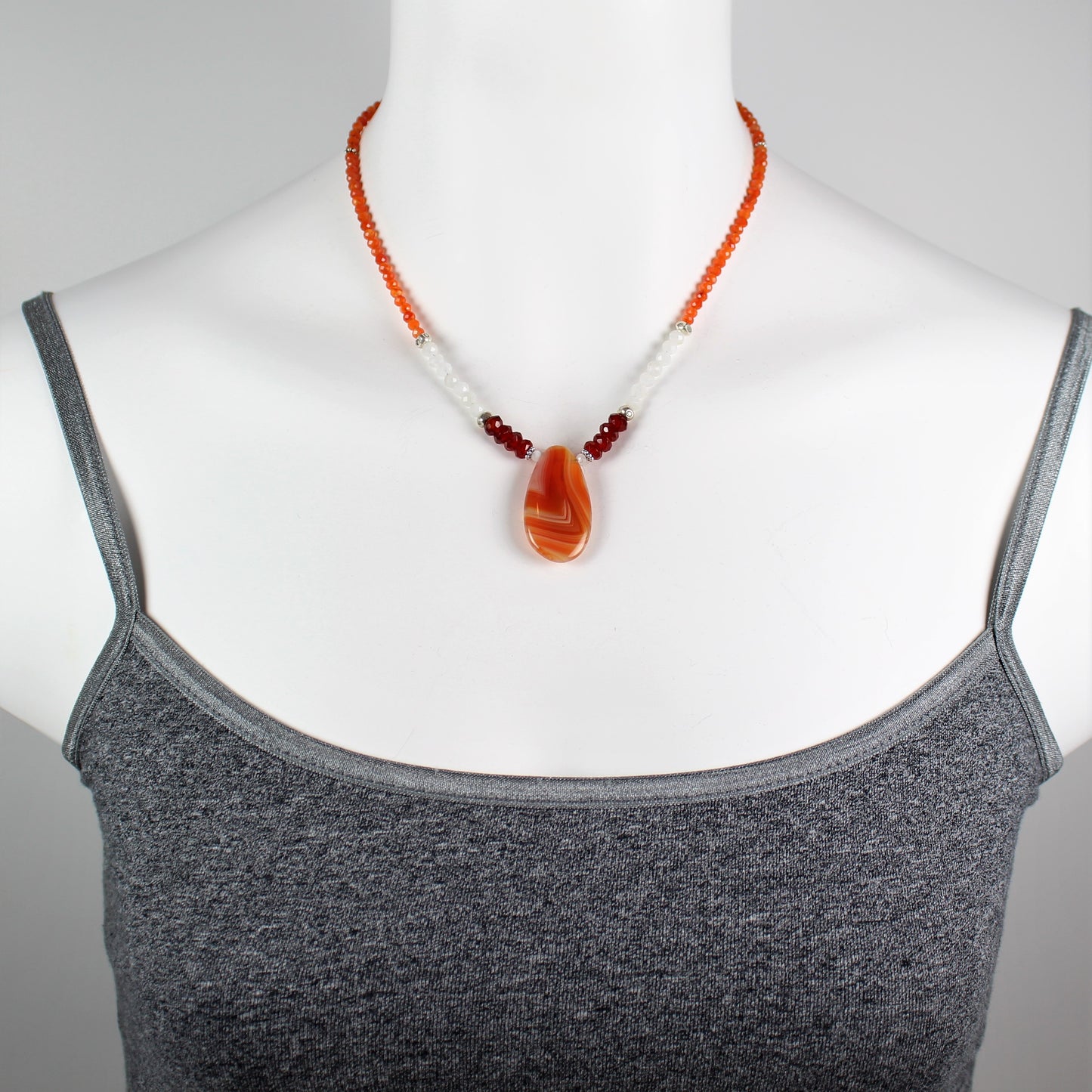 Carnelian Teardrop Necklace 5