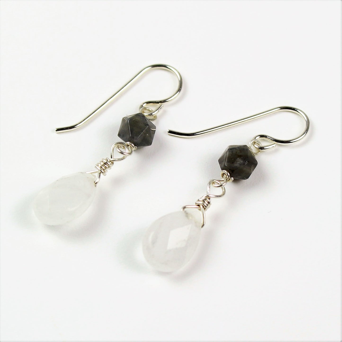 White Quartz Teardrop Earrings