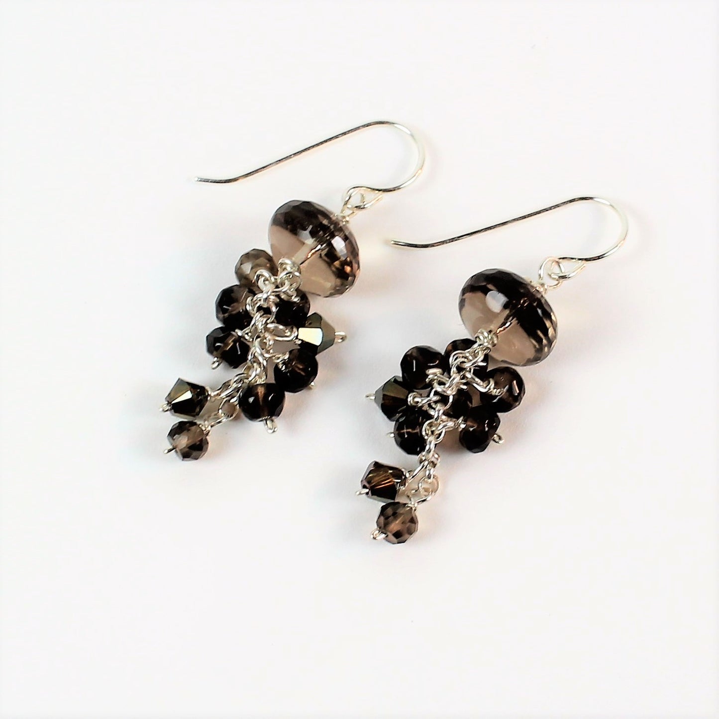 Smoky Quartz Waterfall Earrings